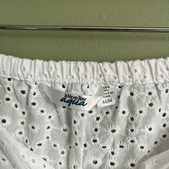 Eyelet Beach Coverup Skirt - Picture 2 of 3